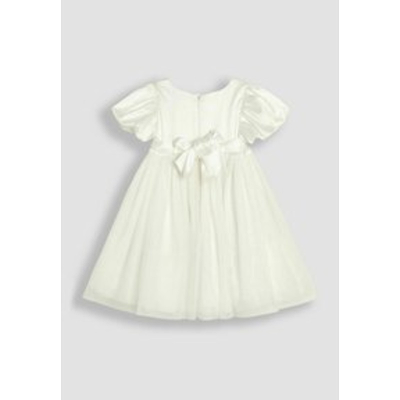 JoJo Maman Bb REGULAR FIT – BALLOON SLEEVE SASH FLOWER – Cocktailkleid/festliches Kleid – cream/beige