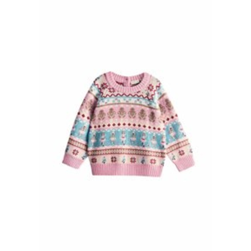 JoJo Maman Bb REGULAR FIT – GINGERBREAD  – Strickpullover – dusky pink multi/pink
