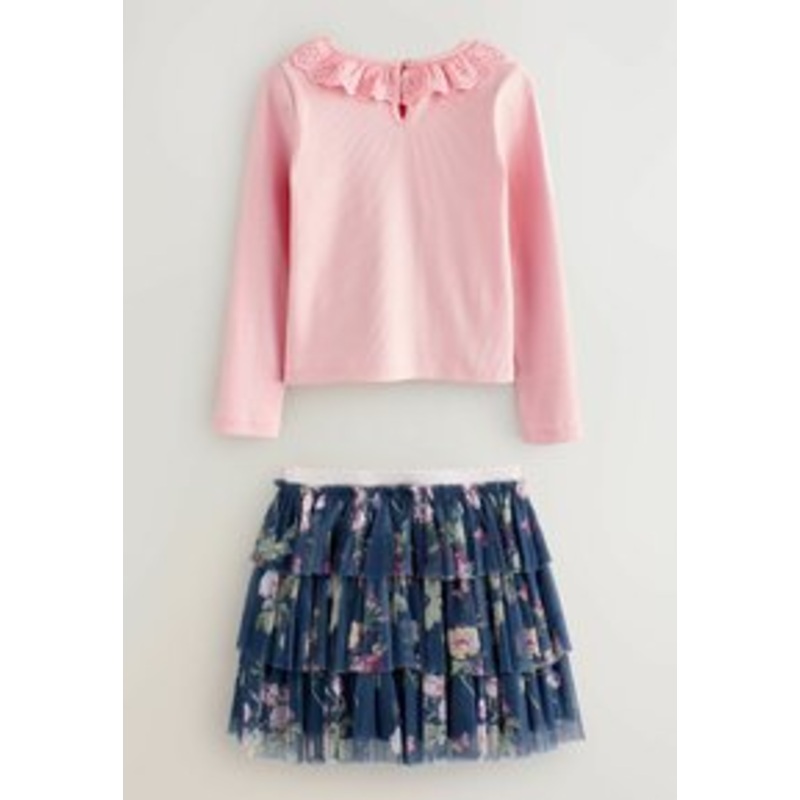 Laura Ashley REGULAR FIT – LONG SLEEVE  SET  . – A-Linien-Rock – pink navy/pink