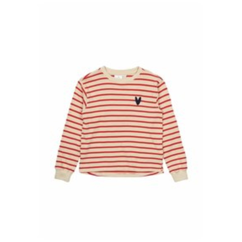 The New NIL – Sweatshirt – poppy red striped/rot