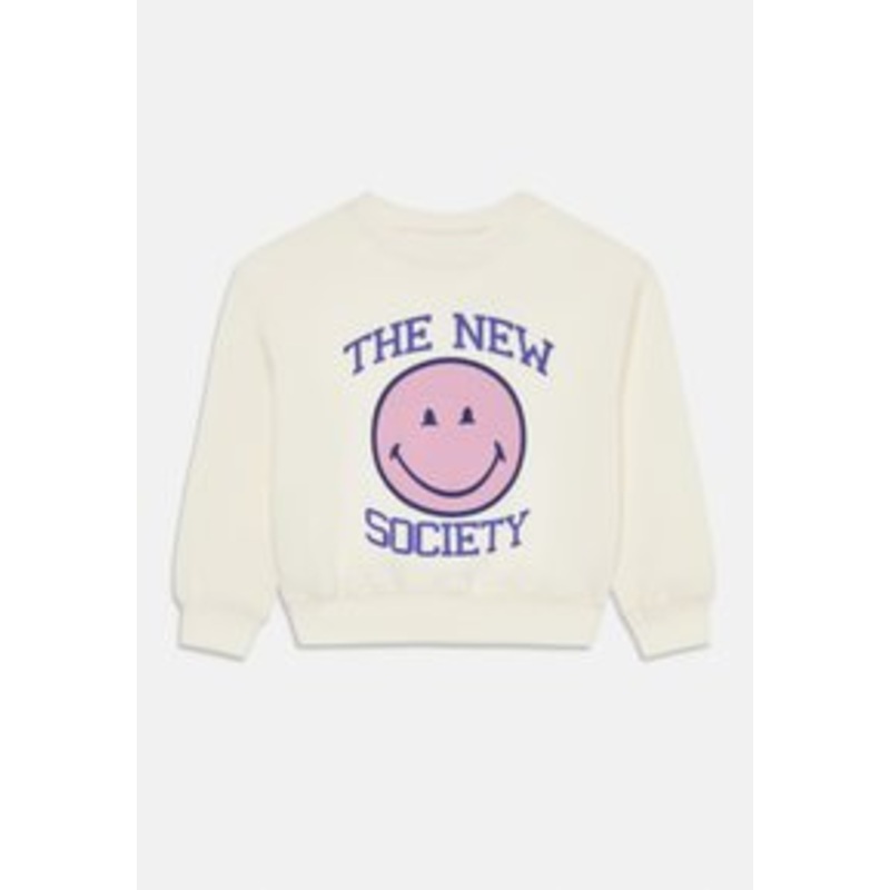 The New Society SMILEY UNISEX – Sweatshirt – moonlight white/wei