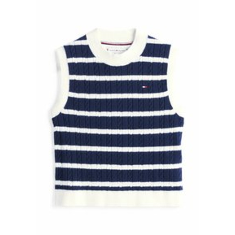 Tommy Hilfiger Top – dark night navy stripes/blue denim