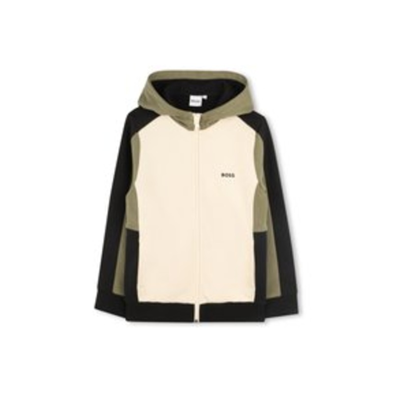 BOSS Kidswear JUNIOR HOODED CARDIGAN – Kapuzenpullover – sand