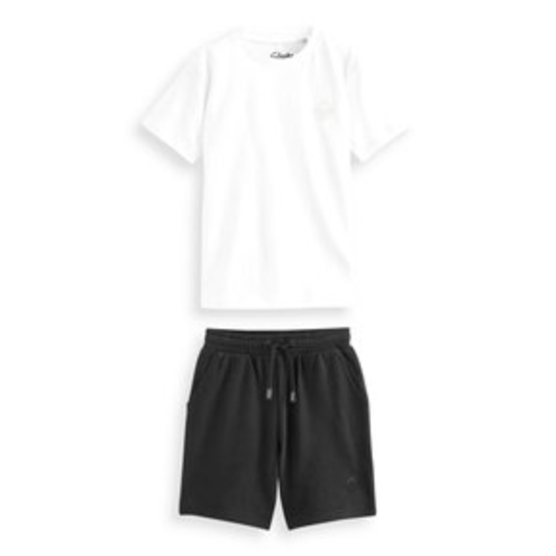 Clarks SET  – REGULAR FIT – Jogginghose – white black/wei