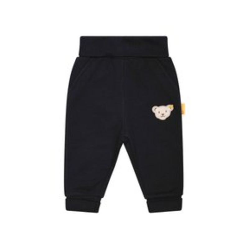 Steiff JOGGING-TEDDY-MOTIV UNISEX – Jogginghose – schwarz