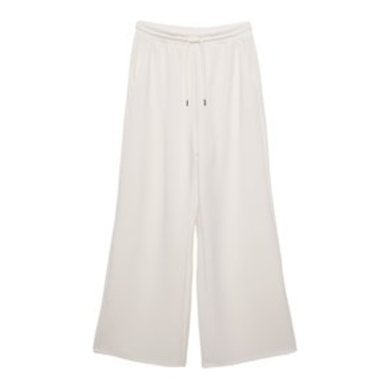 Stradivarius PALAZZO  – Jogginghose – white/wei