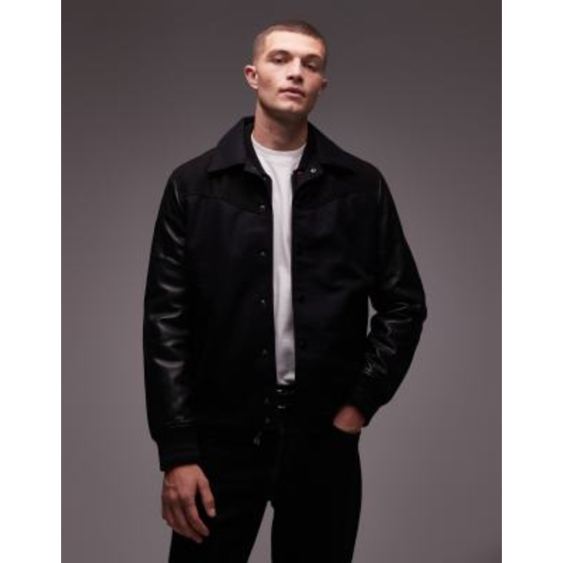 AllSaints endleton bomber jacket in black