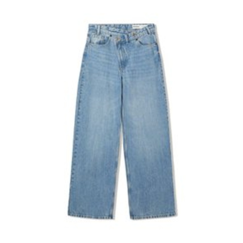 Bershka WIDE – Jeans Relaxed Fit – light-blue denim