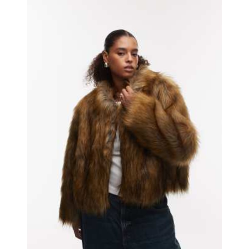 COLLUSION Plus tipped faux fur jacket