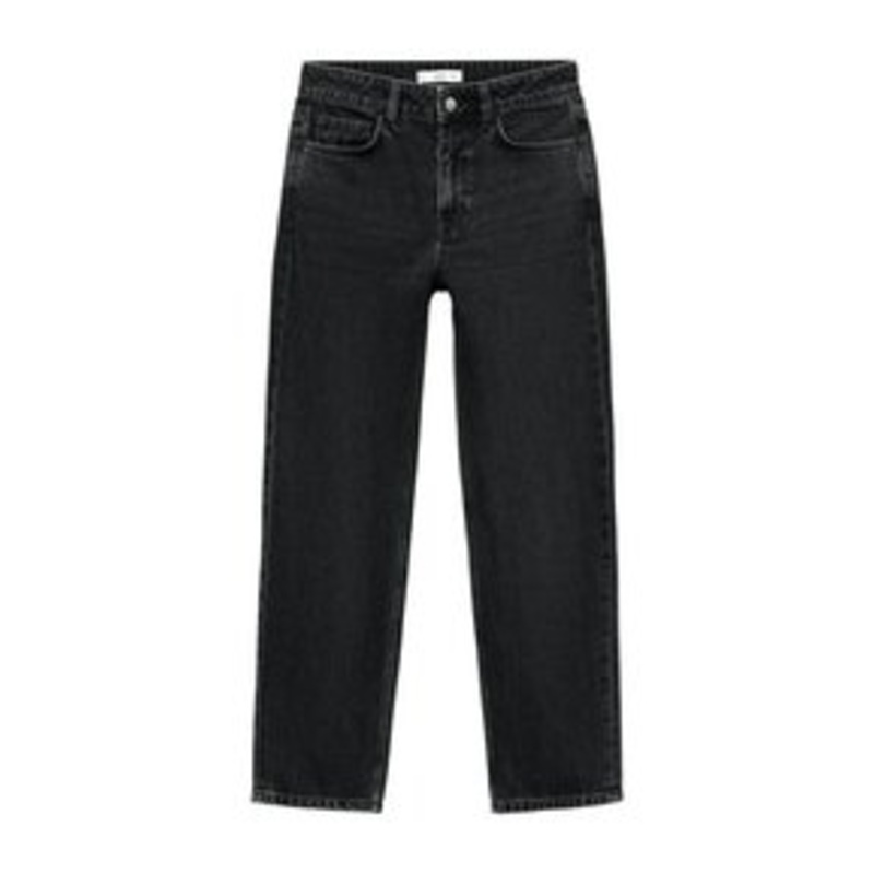 Mango Jeans Straight Leg – black denim
