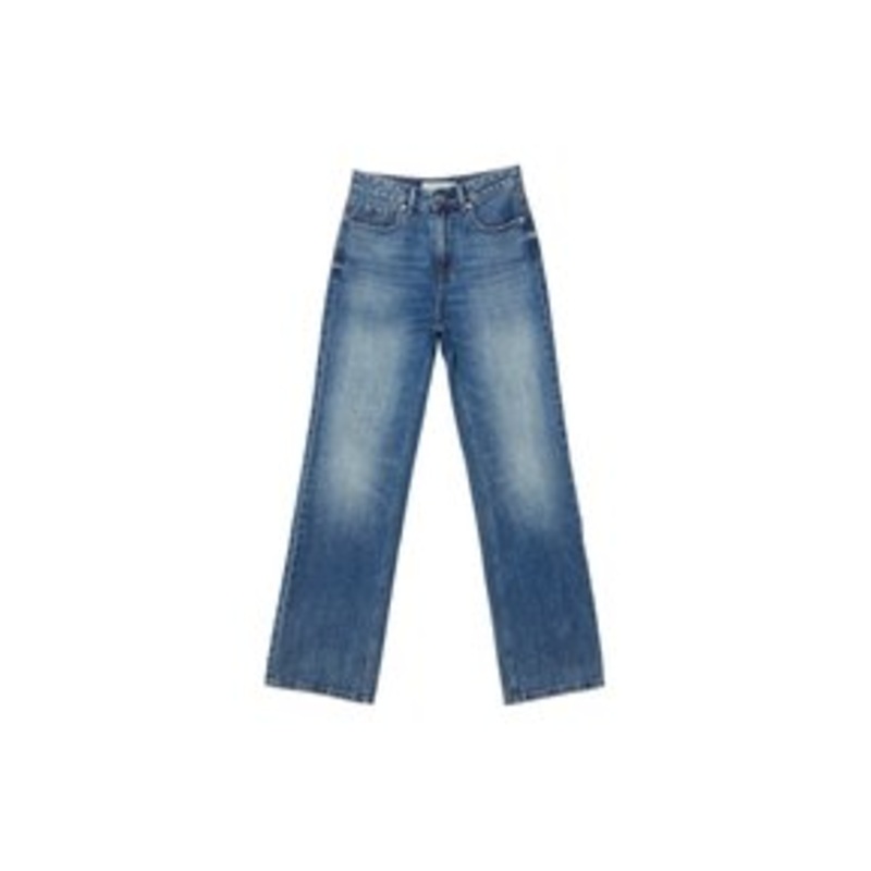 Stradivarius D92 – Flared Jeans – blue/blau
