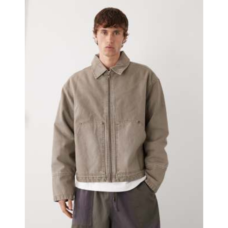 Weekday utility jacket in washed mole