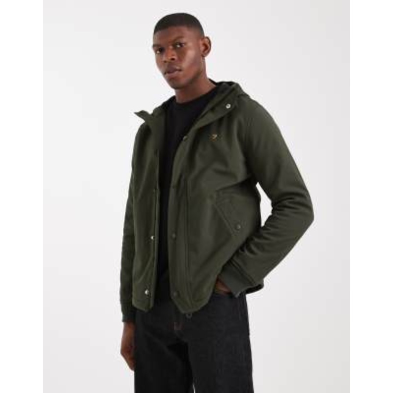 Farah brydon softshell jacket in dark green