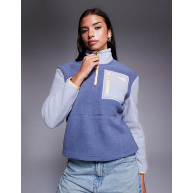 The North Face Yumiori Half Zip jacket in blue