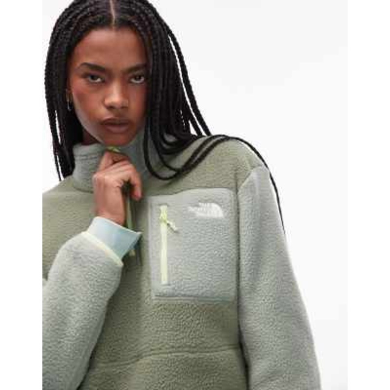 The North Face Yumiori half zip jacket in green