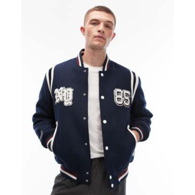 Tommy Jeans new york varsity jacket in navy