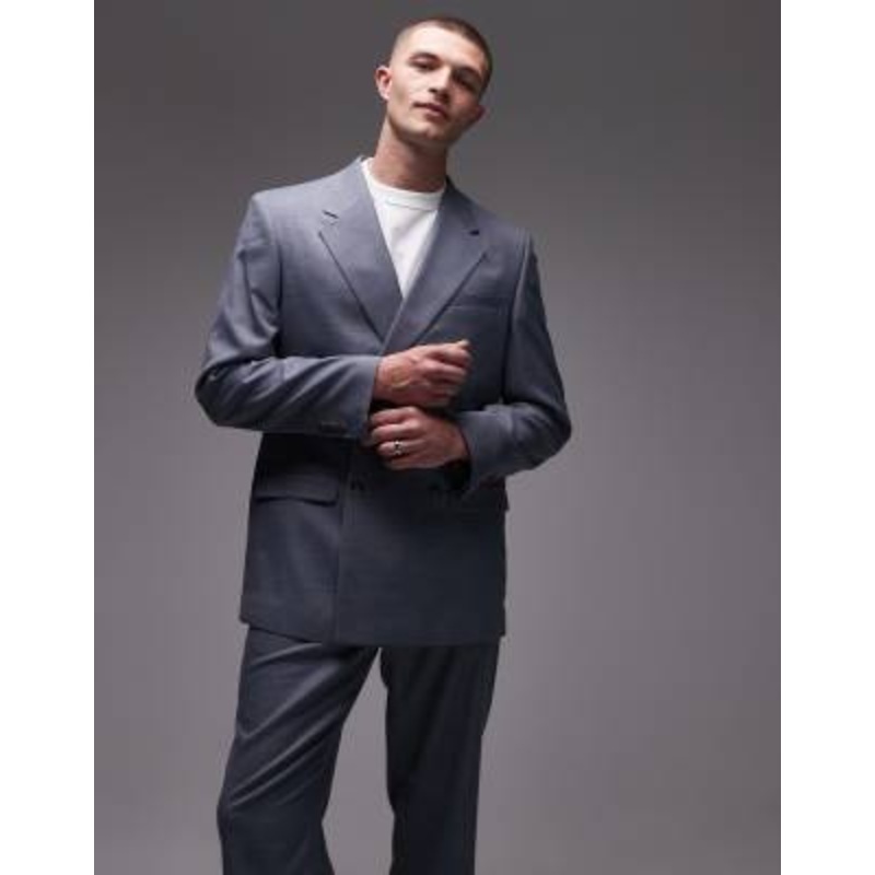 Topman relaxed suit jacket in blue