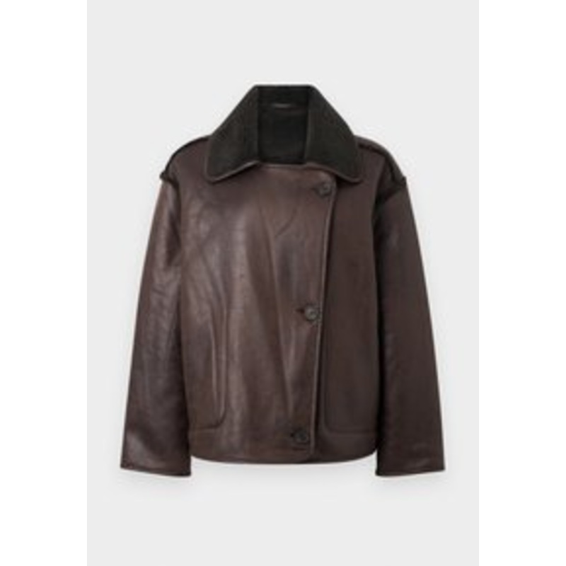 VILA VIKADERA JACKET – Kunstlederjacke – demitasse/dunkelbraun