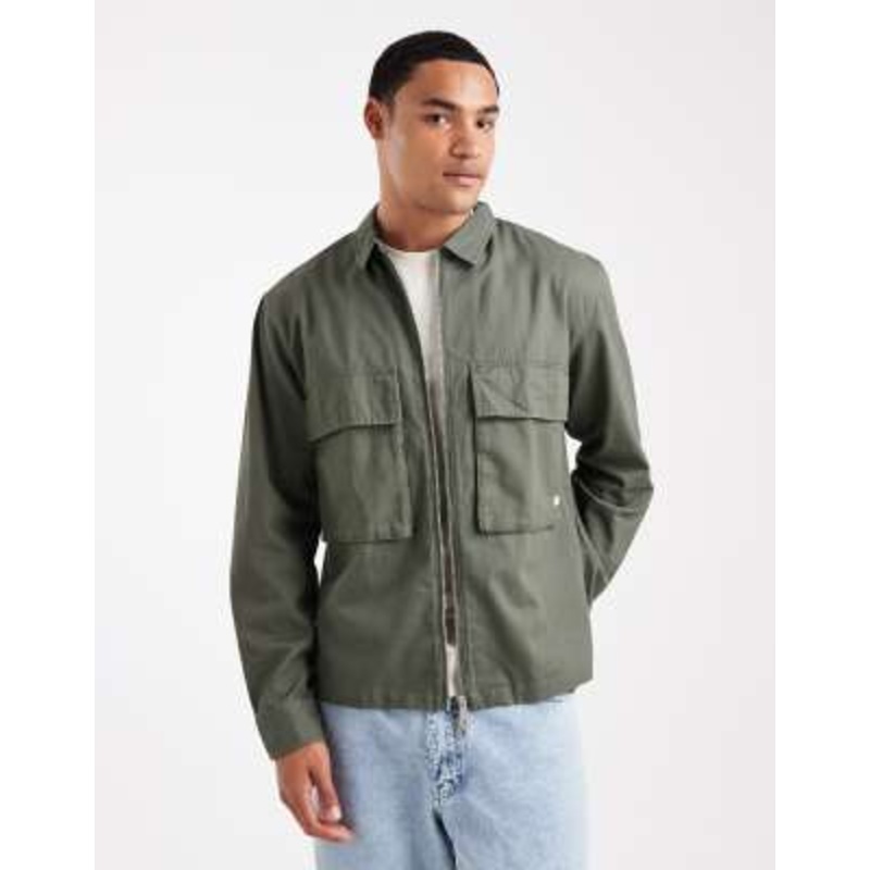 Farah Murphy zip up jacket in green