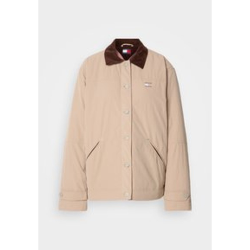 Tommy Jeans COLLAR CHORE JACKET – bergangsjacke – malted milk/beige