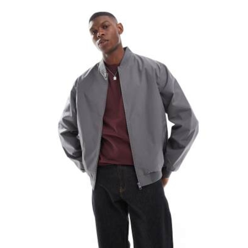 Jack & Jones bomber jacket in gray