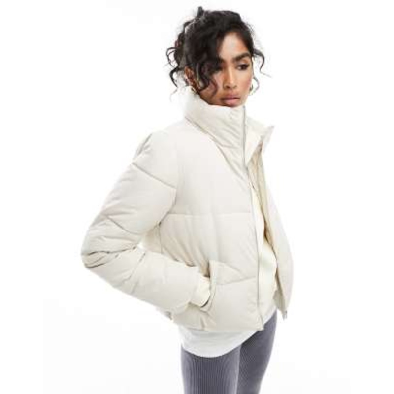 JDY padded jacket in cream
