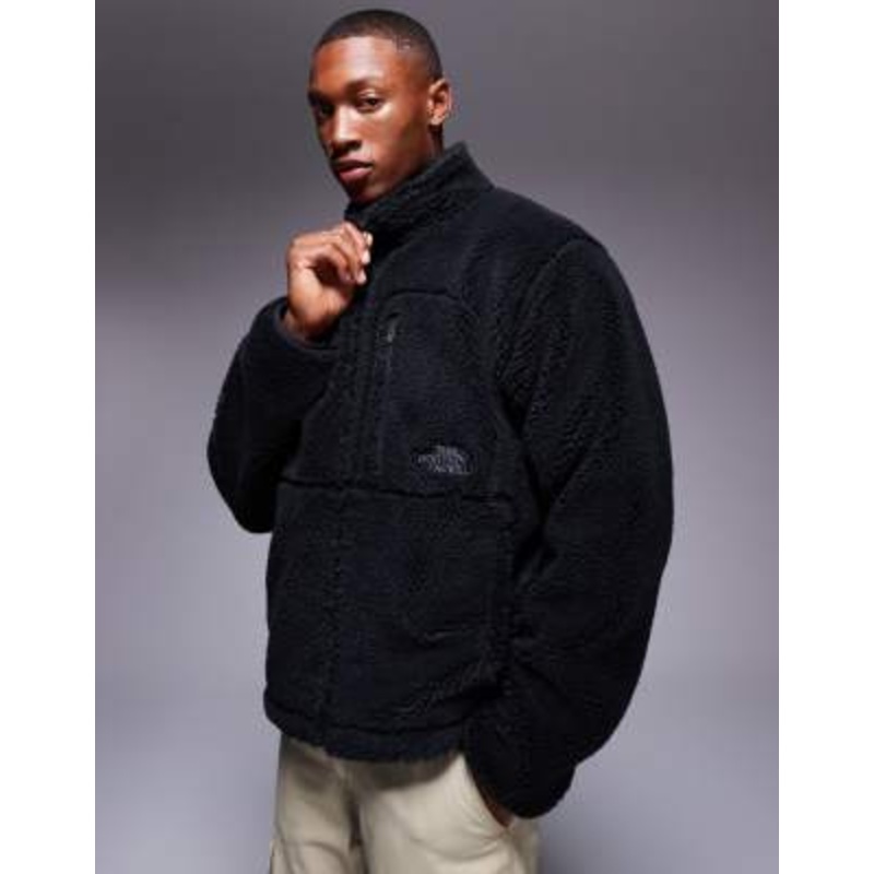 The North Face M66 extreme pile fleece zip up jacket in black
