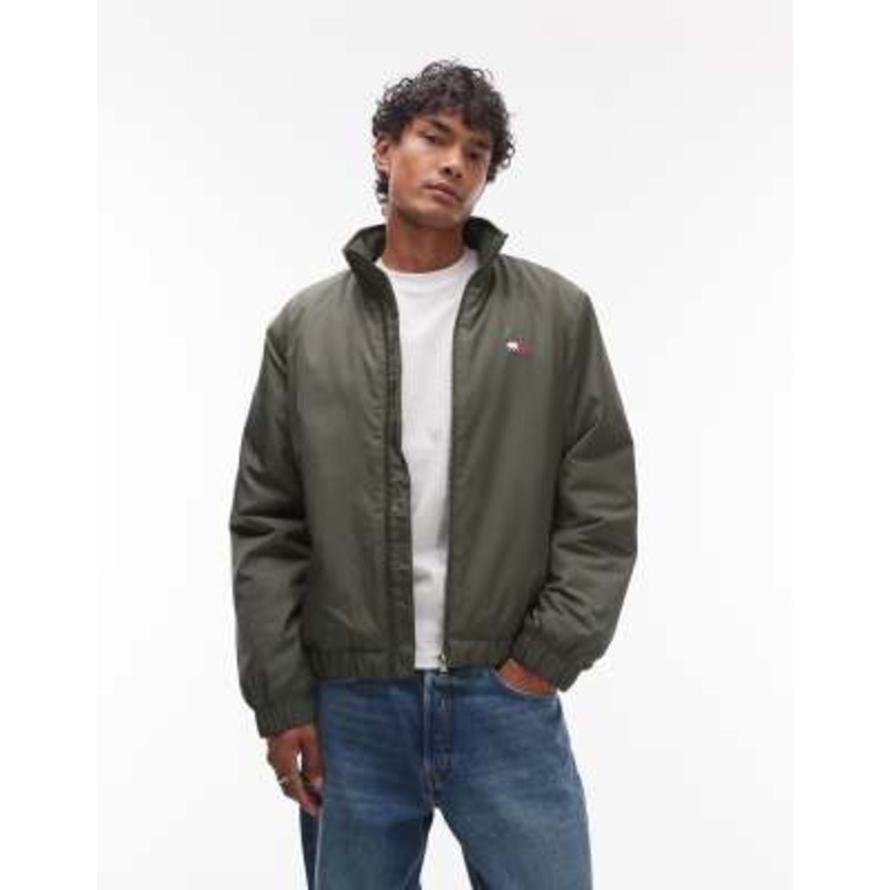 Tommy Jeans essential padded jacket in dark green