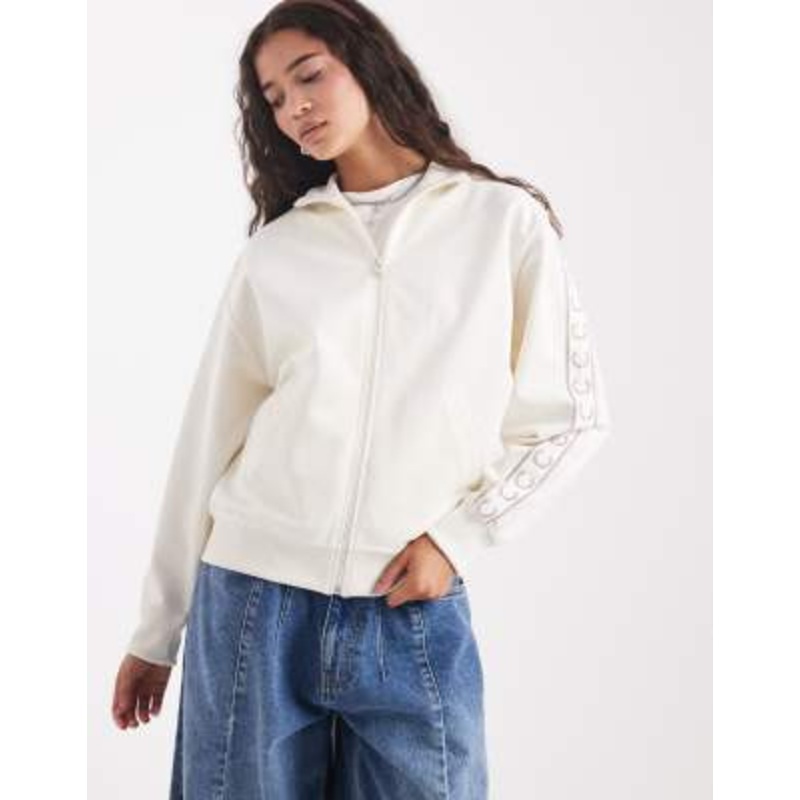 Fred Perry taped track jacket in cream
