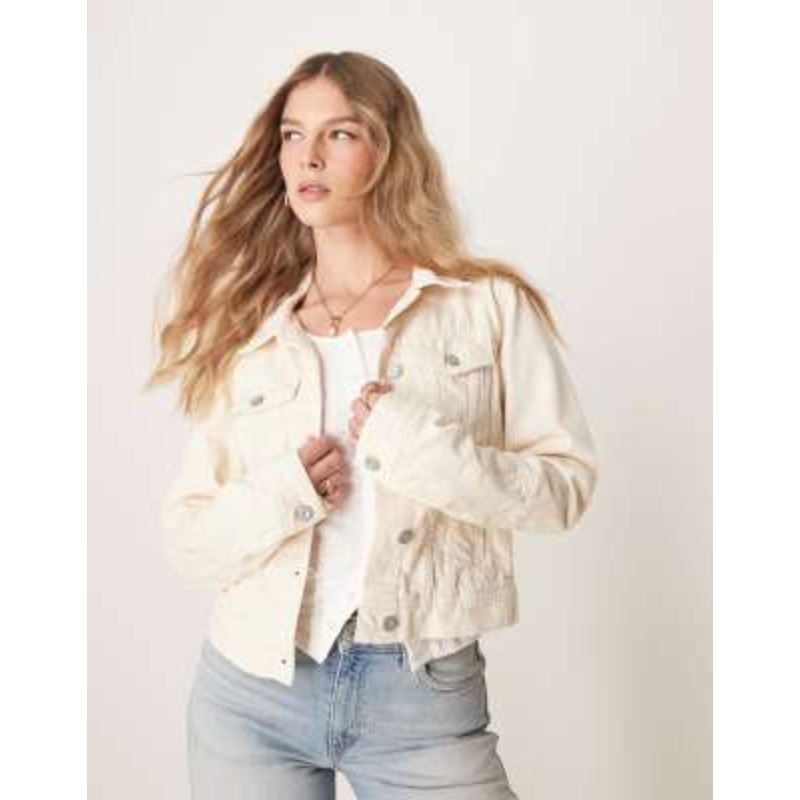 Free People rumors denim jacket in ecru