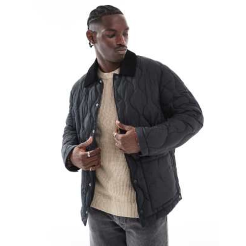 Jack & Jones quilted jacket in black