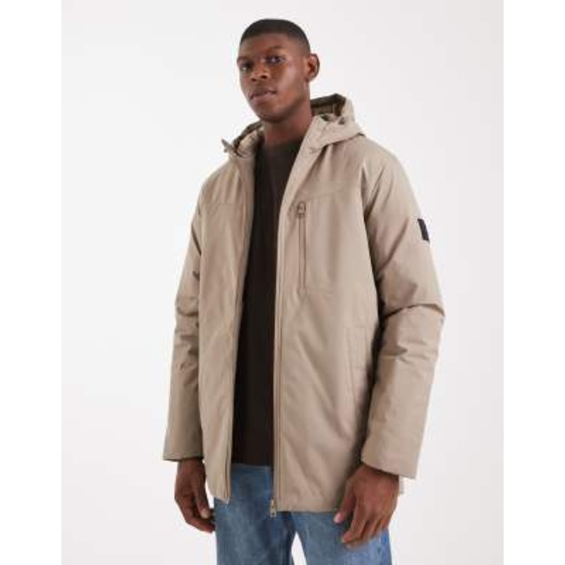 JJ Rebel parka jacket in beige