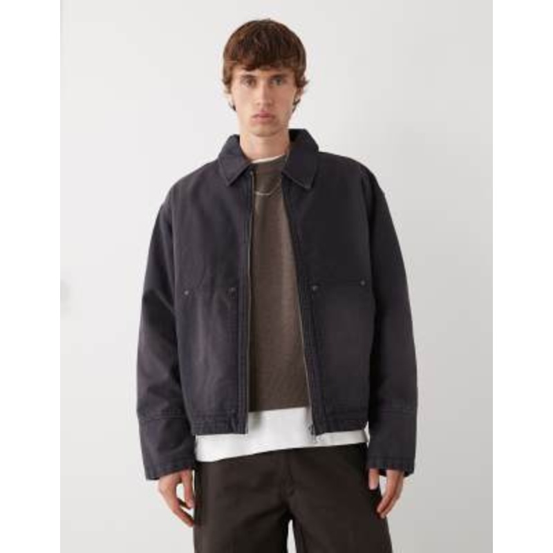 Weekday utility jacket in washed black