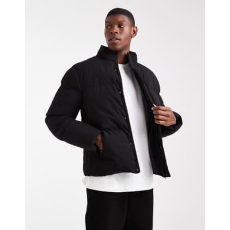 Brave Soul padded puffer jacket in black