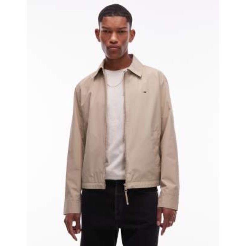 Tommy Hilfiger packable zip up jacket in beige