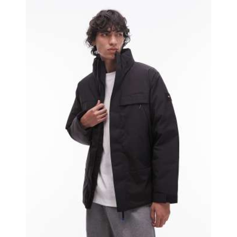 Tommy Hilfiger tech hooded jacket in black