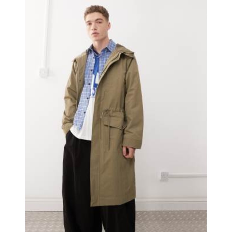 COLLUSION festival parka jacket in khaki