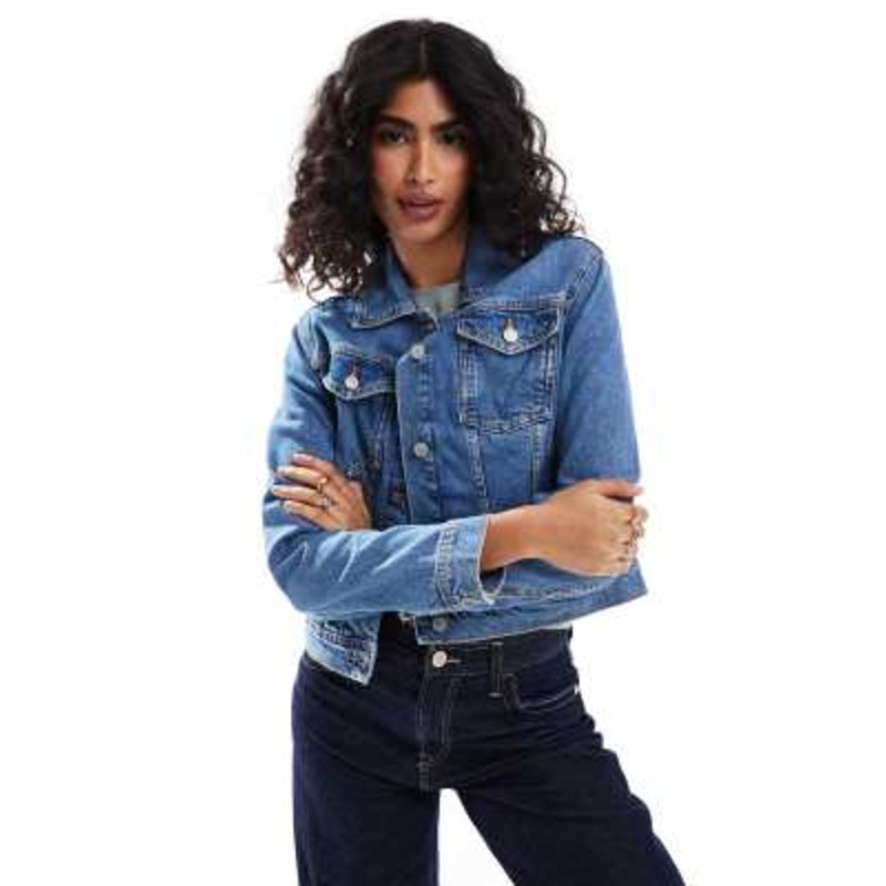 JJXX denim jacket in medium blue