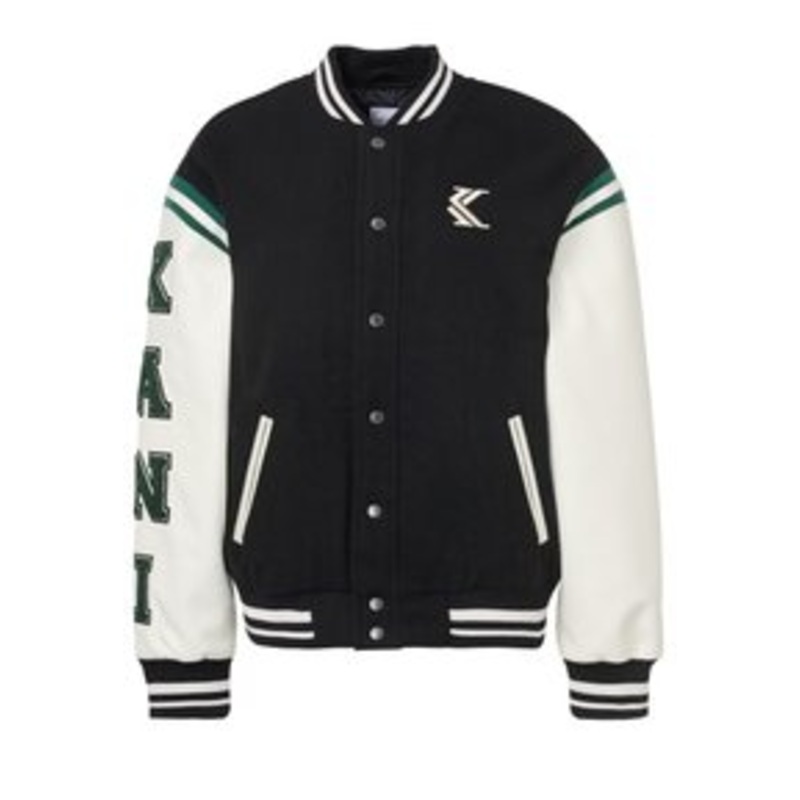 Karl Kani COLLEGE JACKET – Bomberjacke – dark black/off white/schwarz