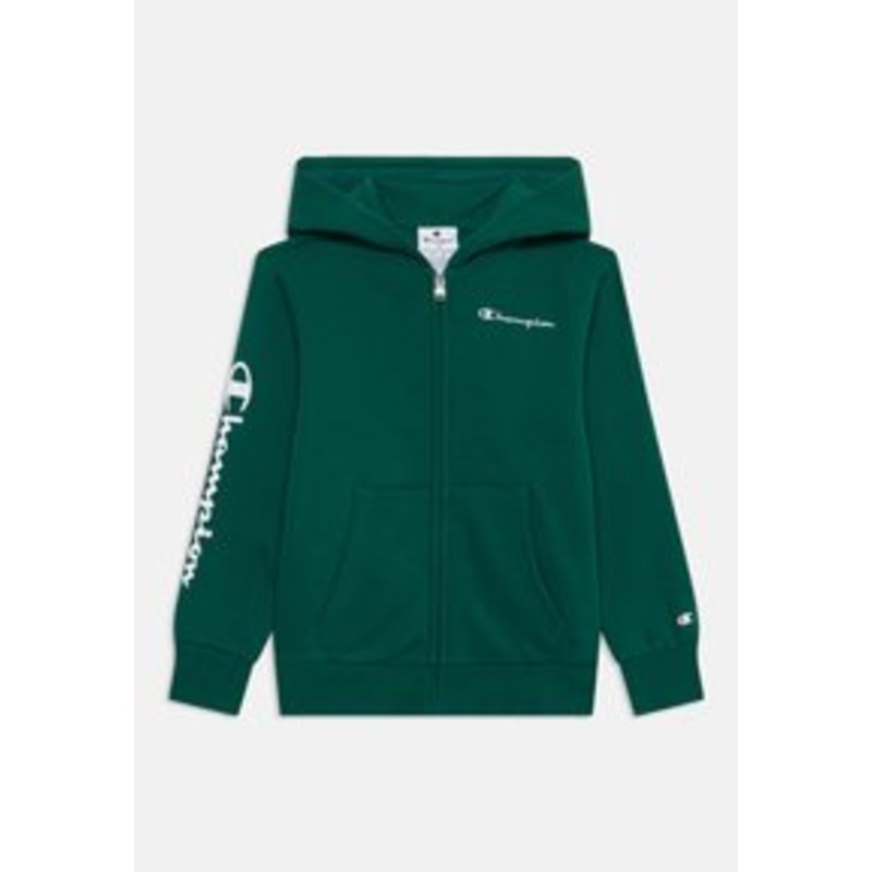 Champion ICONS CONTRAST FULL ZIP HOODIE UNISEX – Sweatjacke – dark green/dunkelgrn