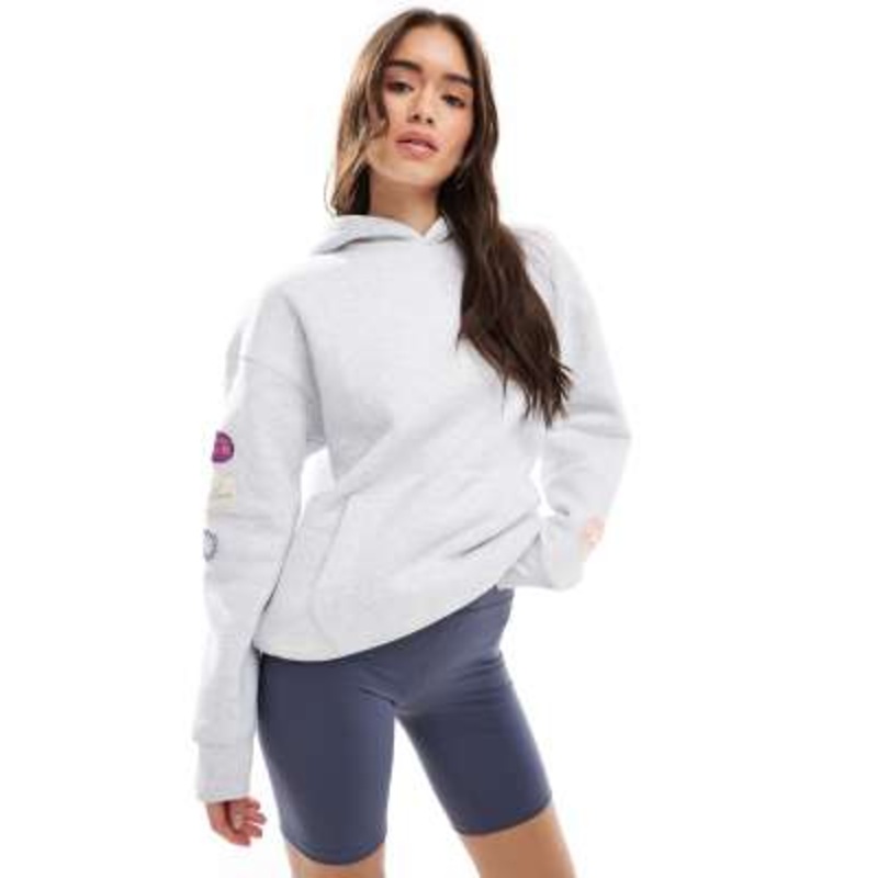Cotton On patch graphic hoodie in gray