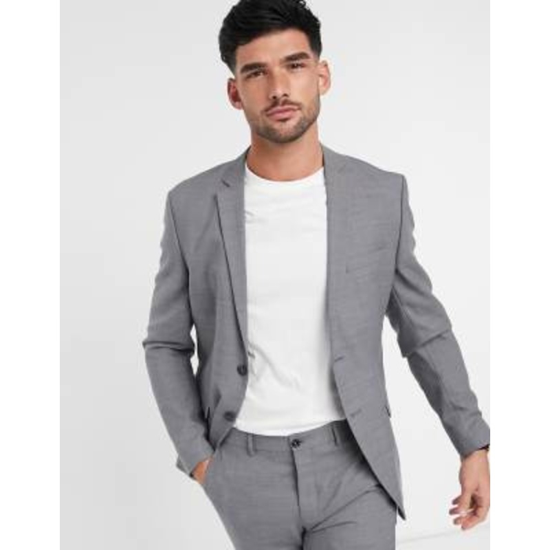 Jack & Jones Premium slim fit suit jacket in light gray