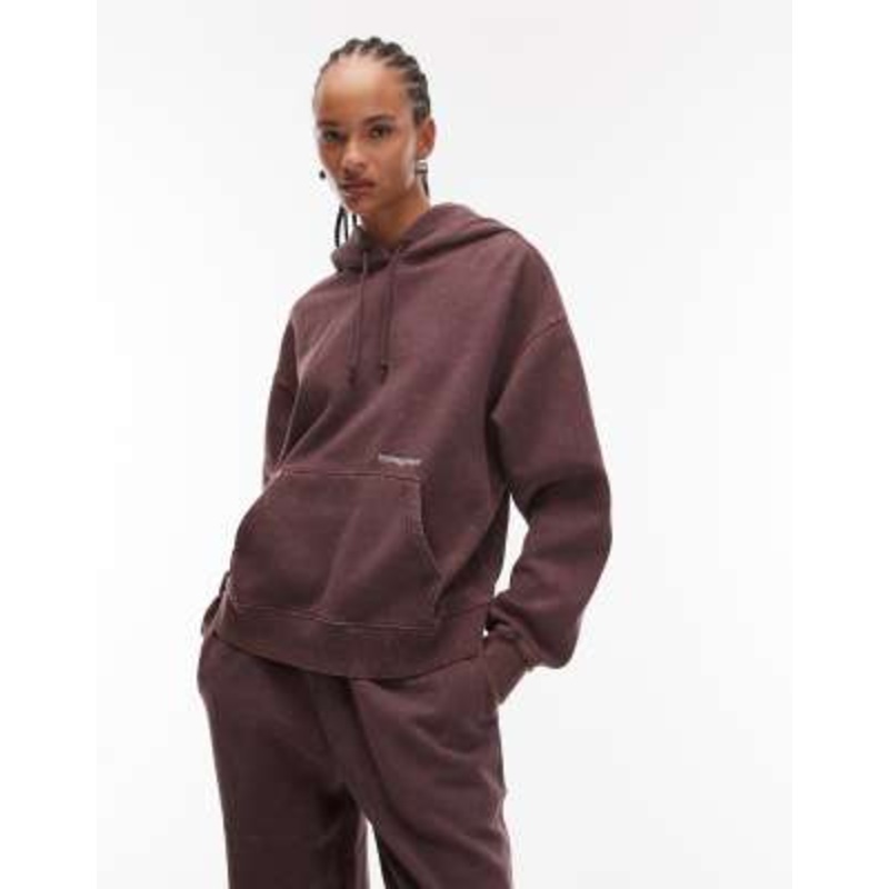 Tommy Jeans oversized hoodie in washed brown