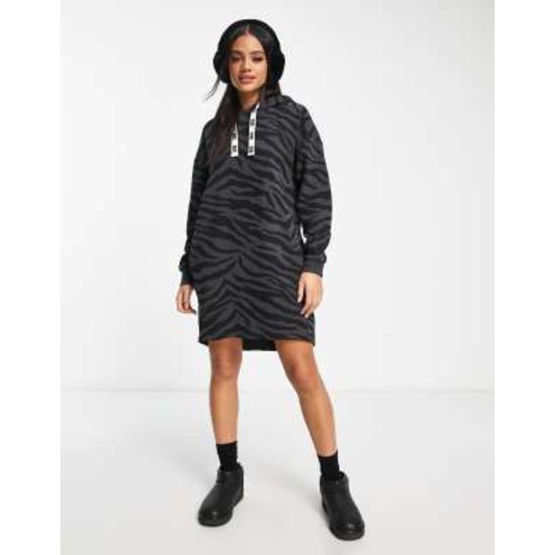 UGG Aderyn hoodie dress in black zebra