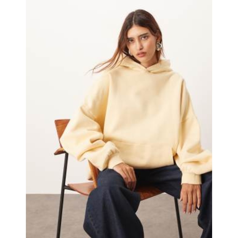 ARRANGE oversized premium heavy weight hoodie in buttermilk