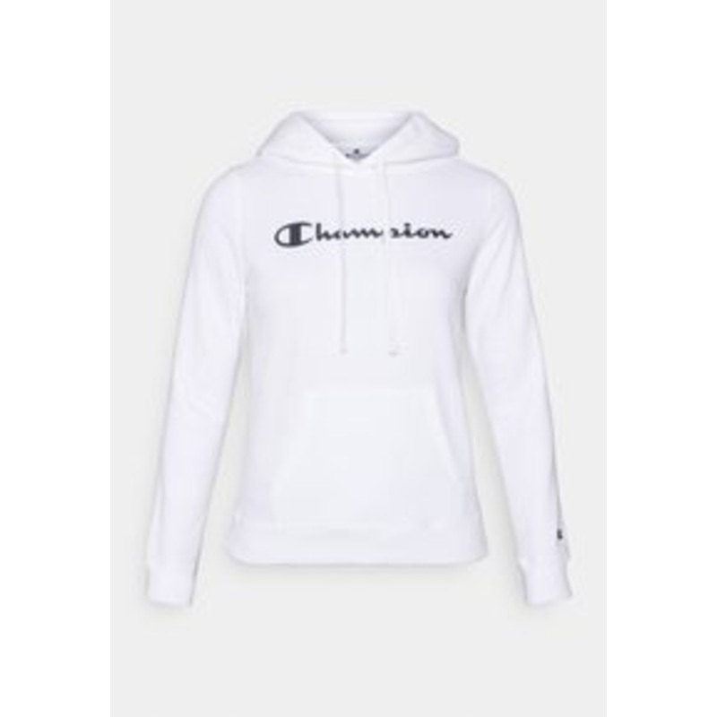 Champion BASICS HOODIE LARGE LOGO  – Kapuzenpullover – white/wei