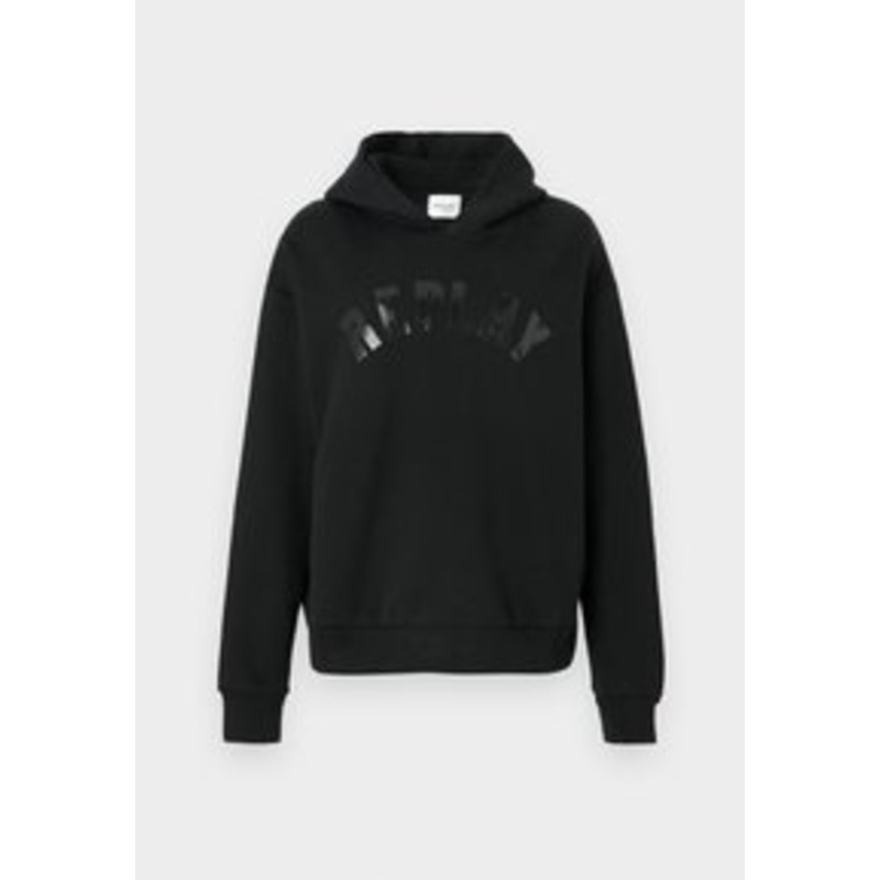 Replay HOODIE LOGO – Kapuzenpullover – black/schwarz
