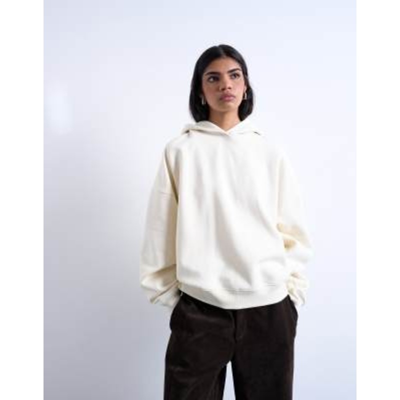 Topshop ultimate hoodie in ecru
