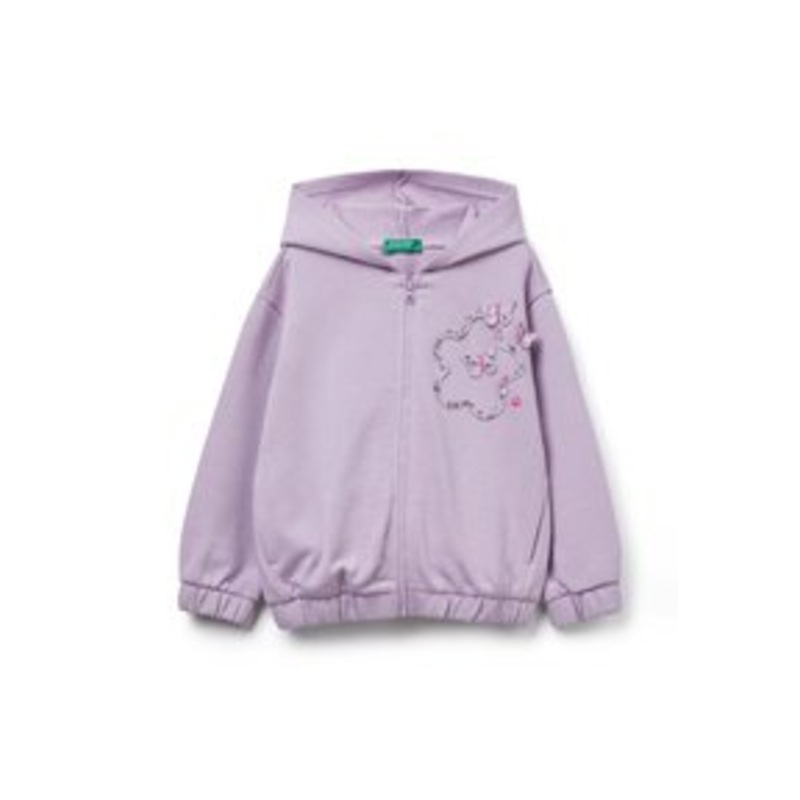United Colors of Benetton HOODIE – Sweatjacke – violet/flieder