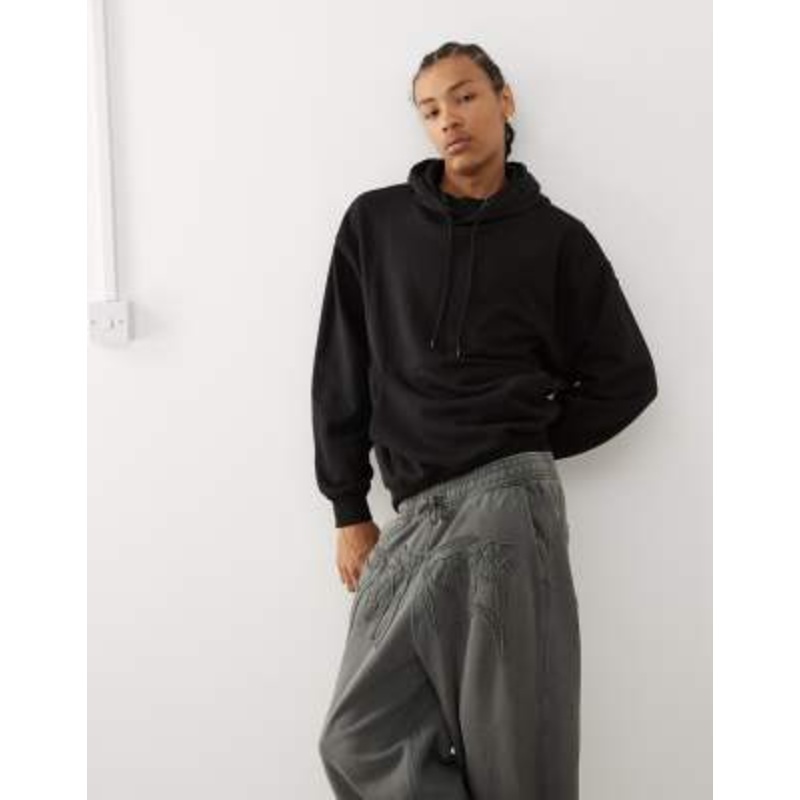 Weekday oversized hoodie in black